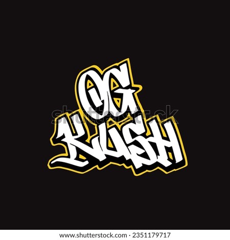 og kush graffiti vector tagging letter word text street art