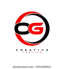 OG letter logo design on black background. OG creative initials letter logo concept. OG letter design.