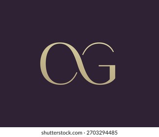 OG letter logo icon design. Classic style luxury initials monogram.