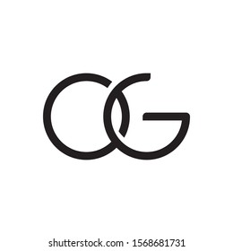 OG letter logo template vector icon design