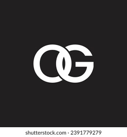 OG letter, monogram, logo vector, template, design, minimal, black white, color,