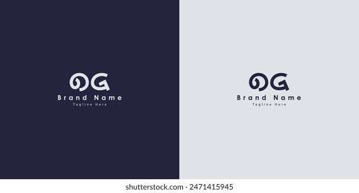 OG-Buchstaben Vektorgrafik Logo Design