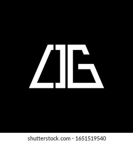 OG logo abstract monogram isolated on black background