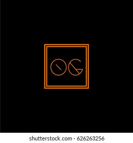 og logo letter initial, Abstract Polygonal Background Logo, design for Corporate Business Identity,flat icon, Alphabet letter