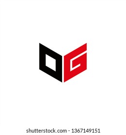 Og Logo Letter Initial Red Black Stock Vector (Royalty Free) 1367149151 ...