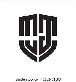 OG Logo monogram with emblem shield shape design isolated on white background