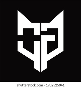 OG Logo monogram with fox head shape design template