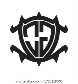 OG Logo monogram isolated with frame shield shape design template