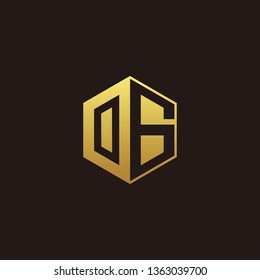 OG Logo Monogram with Negative space gold colors