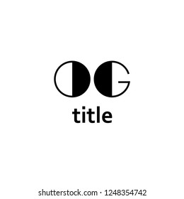 og logo. vector business symbol. brand concept. text logotype. joint letters o, g