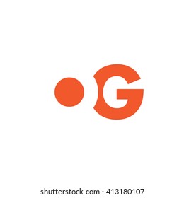 OG Logo. Vector Graphic Branding Letter Element. White Background