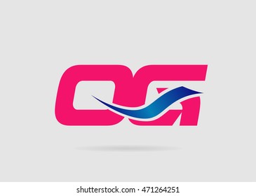 OG Logo. Vector Graphic Branding Letter Element
