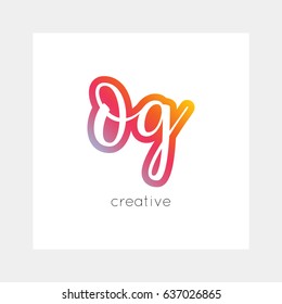OG logo, vector. Useful as branding, app icon, alphabet combination, clip-art.
