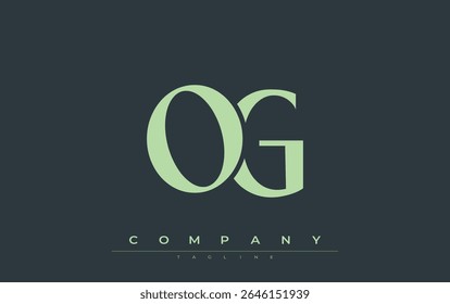 OG Modern Initials Logo Design. Branding logo with stylized initials showcasing bold design and modern aesthetic. Ideal for professional business branding or creative projects focusing on minimalistic