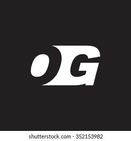OG negative space letter logo black background