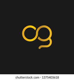 OG or O G letter alphabet logo design in vector format.