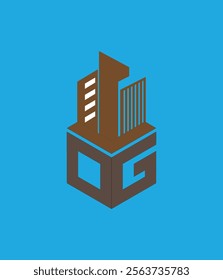 og real state hexagon  vector letter logo