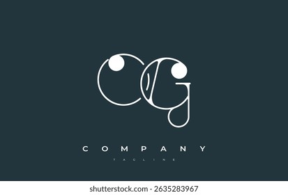 OG Typography Logo Design. Stylish monogram design depiction featuring the letters O and G combined in an artistic signature style, delivering a unique and creative visual representation.