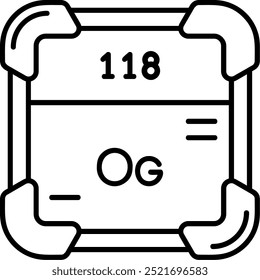 Oganesson Line vector Icon Design