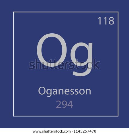Oganesson Og chemical element icon- vector illustration