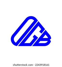 OGB Brief Logo kreatives Design mit Vektorgrafik, OGB einfach und modern Logo.