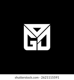 Logotipo de la letra de OGD diseño creativo con el gráfico del Vector, logotipo simple y moderno de OGD. Diseño de alfabeto lujoso de OGD  