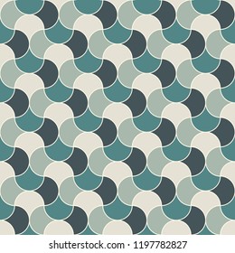 Ogee  drop ornament. Repeated maroccan scales mosaic tiles. Scallop shapes motif.  Oriental traditional pattern. Arabesque wallpaper.  Vector digital paper, textile print. Seamless surface design 