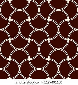 Ogee  drop ornament. Repeated maroccan scales mosaic tiles. Scallop shapes motif.  Oriental traditional pattern. Arabesque wallpaper.  Vector digital paper, textile print. Seamless surface design 