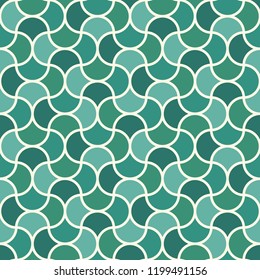 Ogee  drop ornament. Repeated maroccan scales mosaic tiles. Scallop shapes motif.  Oriental traditional pattern. Arabesque wallpaper.  Vector digital paper, textile print. Seamless surface design 