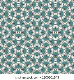 Ogee  drop ornament. Repeated maroccan scales mosaic tiles. Scallop shapes motif.  Oriental traditional pattern. Arabesque wallpaper.  Vector digital paper, textile print. Seamless surface design 