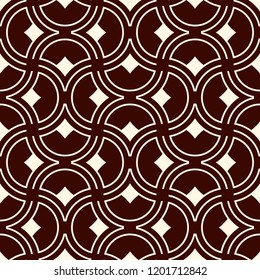Ogee  drop ornament. Repeated maroccan scales mosaic tiles. Scallop shapes motif.  Oriental traditional pattern. Arabesque wallpaper.  Vector digital paper, textile print. Seamless surface design 