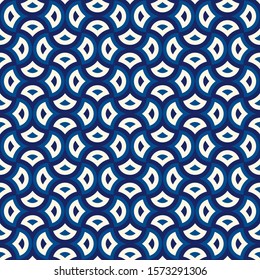 Ogee drop ornament. Repeated maroccan scales mosaic tiles. Scallop shapes motif. Oriental traditional pattern. Arabesque wallpaper. Vector digital paper, textile print. Seamless surface design