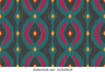 Ogee Pattern Abstract Seamless Vector Images. folk embroidery, and Mexican style. Aztec geometric art ornament print. Design for carpet, wallpaper, clothing, wrapping, fabric, cover, textile