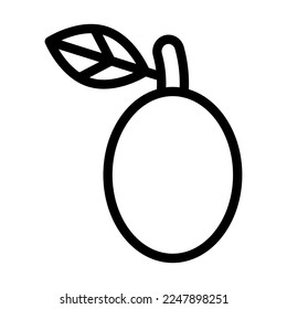 Ogeechee Limes Vector Line Icon Design