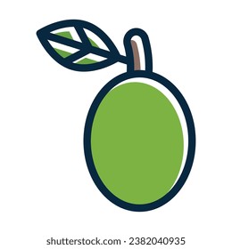 Ogeechee Limes Vector Thick Line Filled Dark Colors Icons For Personal And Commercial Use.

