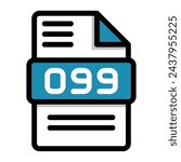 Ogg file icon. flat audio file, icons format symbols. Vector illustration. can be used for website interfaces, mobile applications and software