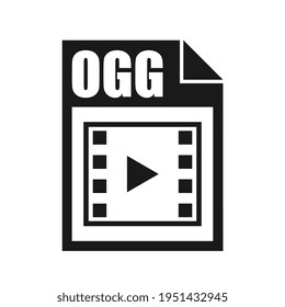 OGG-Dateisymbol, flacher Design-Stil