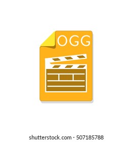 OGG file type icon, vector illustration, isolated on white background