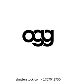 Ogg Letter Original Monogram Logo Design Stock Vector (Royalty Free ...