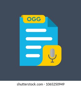 OGG music document file format icon