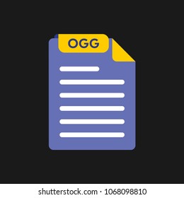 OGG music document file format icon