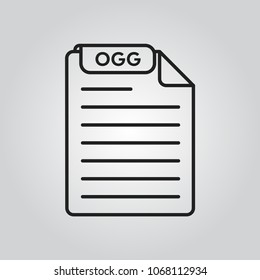 OGG music document file format icon