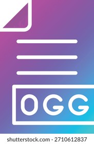 Ilustración de diseño de icono de Vector OGG