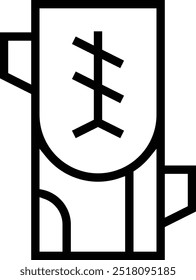 ogham icon. Thin linear style design isolated on white background