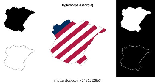 Oglethorpe County (Georgia) outline map set