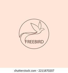 ogo concept with bird symbol. Symbol of freedom, spirit of life, independence, challenge, exploration etc