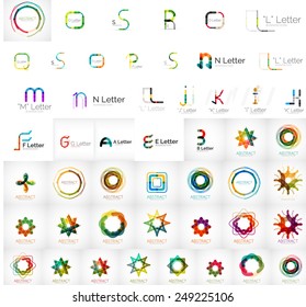 ogo mega collection, abstract geometric business icon set