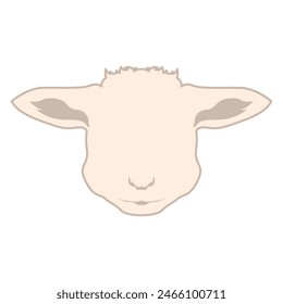ogo of a smiling lamb's head faceless