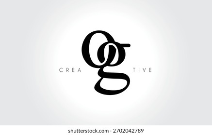 OGog Elegant Serif Monogram Logo - Luxuriöses typografisches Lettermark in Kleinbuchstaben für modernes Branding