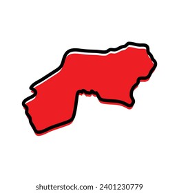 Provinz Ogooue-Ivindo, Gabun, Vektorkarte.